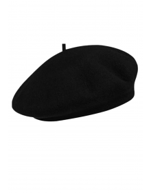 Unisex plain basque beret  acrylic cap black